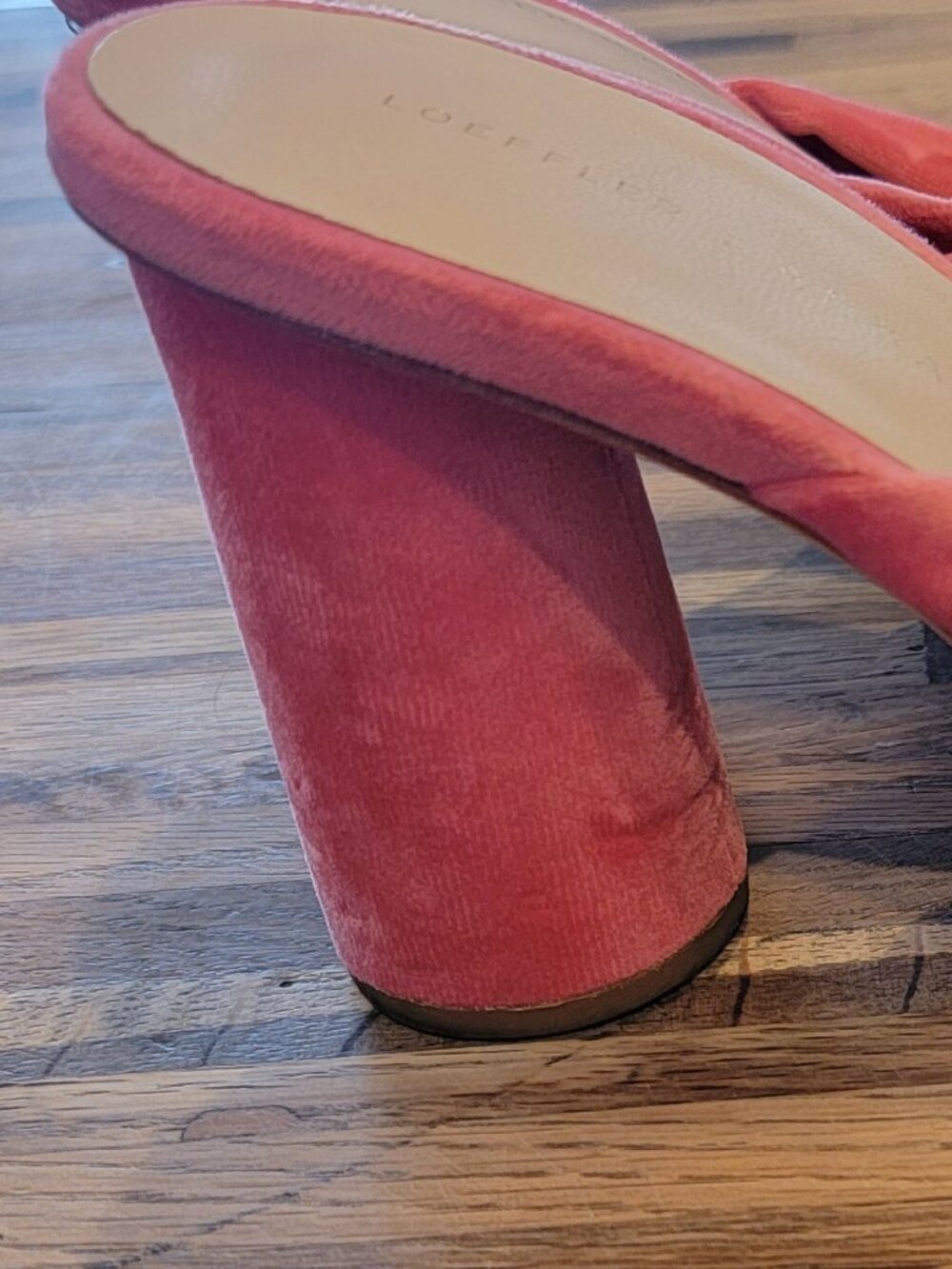 Loeffler Randall Pink Coco Knotted Velvet Heels/Mule Sandal - Picture 9 of 15